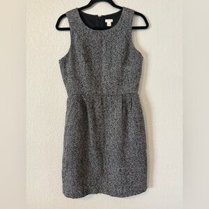 J. Crew Heather Gray Tweed Midi Dress